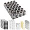 Talented Kitchen Magnetic Stainless Steel Spice Jars - 24-Pack, 3 oz, Silver - Magnetic Kitchen Spice Jars with Organizer Plates & Lids for Fridge & RV - Includes 6 Wall Plates & 269 Preprinted Labels